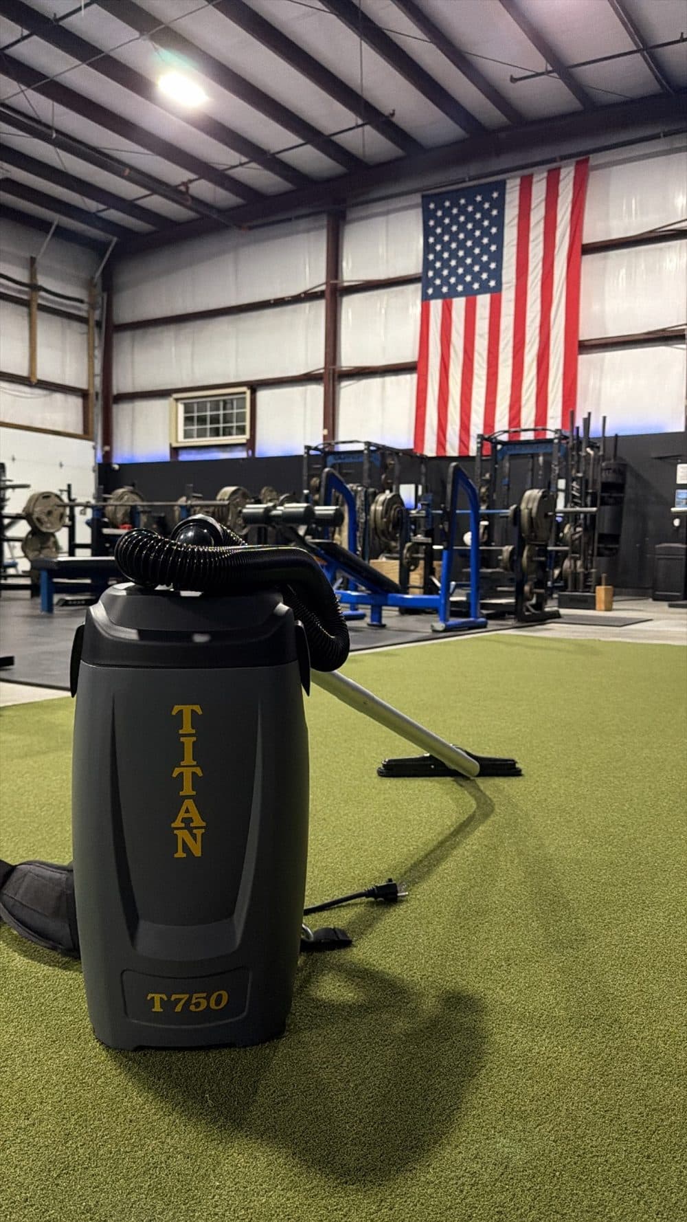 Viera Cleaning Solutions equipment cleaning a gym turf floor in Worcester County