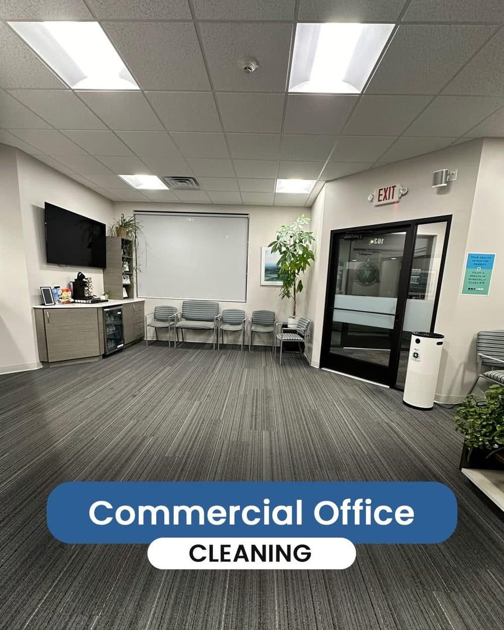 Clean medical office waiting room